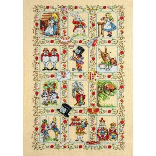Alice in Wonderland 33-48 Needlework,For Embroidery,DIY 14CT Unprinted Arts Cross stitch kits Set Cross-Stitching Home Decor