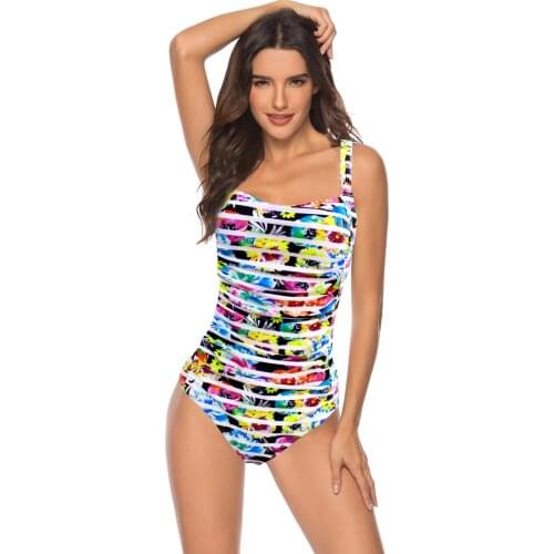 New One Piece Swimsuit Womens Swim Wear Push Up Swimming Suit For Women Summer Beach Bathing Clothes Sexy Lady Striped Swimwear