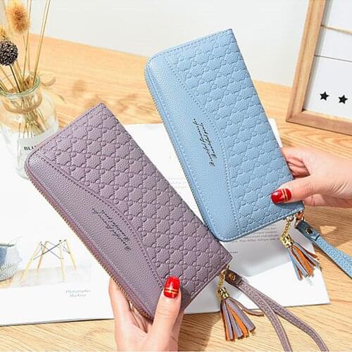 New Style Zipper Women Wallet Long Clutch Bag Korean Version Small Double Wallet Standard Wallets Women Fashion PU Leather