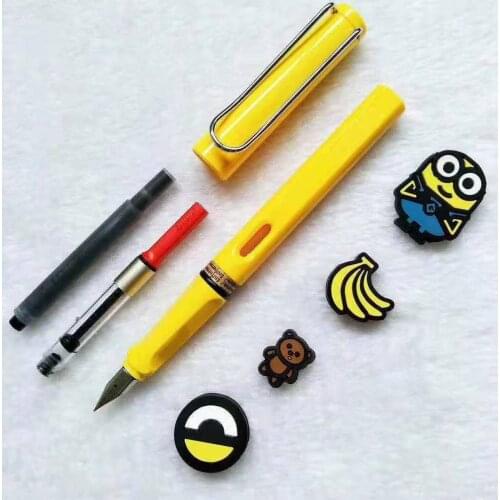 Little yellow man Fountain pen set line friends design with iron gift box