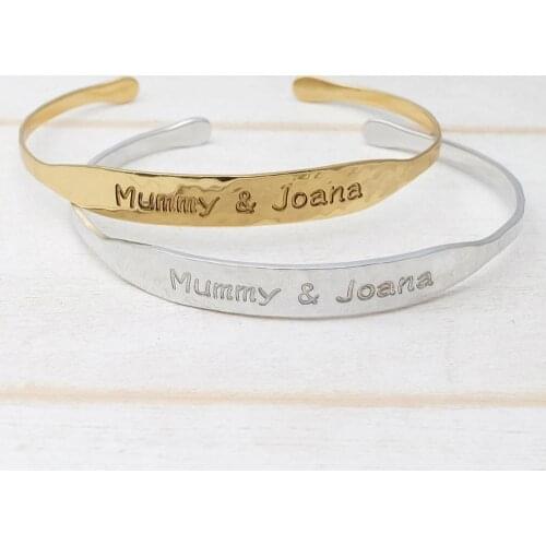 Personalised Cuff Bangle,Engraved Cuff Bangle,Engraved Bracelet,Custom Metal Bangle,Name Jewelry