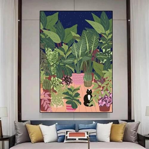 Landscape Poster Nordic Style Canvas Painting Living Room Home Decoration Illustration Black and White Wall Decoration Painting