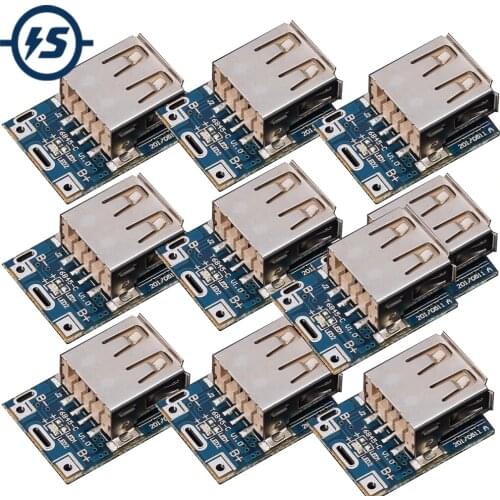10pcs 5V Step-Up Power Module Lithium Battery Charging Protection Board Boost Converter LED Display USB For DIY Charger 134N3P