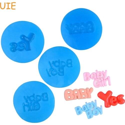 PYL072U,PYL205U,PYL747U,PYL749U Letter Silicone Mold - for Cupcake Topper Resin Polymer Clay Cake Decorating Baby Shower Candy