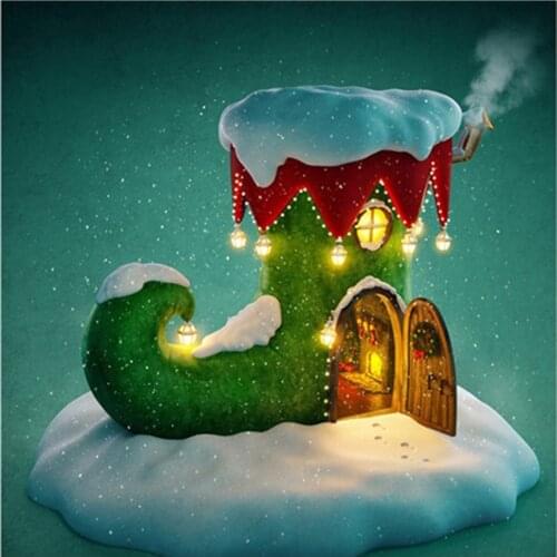 Christmas cup house DIY Diamond painting christmas house Diamond Embroidery cross Stitch cup house Rhinestone Mosaic Painting