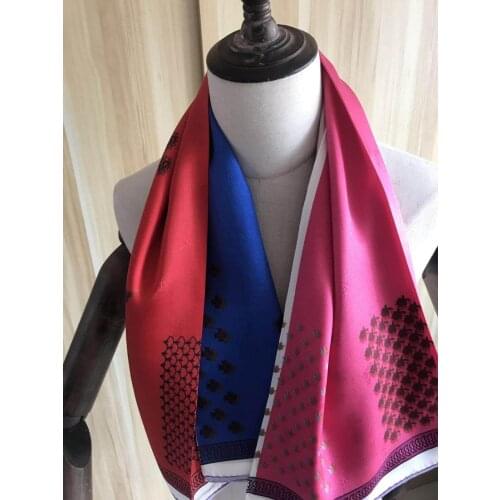2020 New Arrival Fashion winter red 100% silk scarf 90*90 cm square shawl hand made roll wrap for women lady free shipping