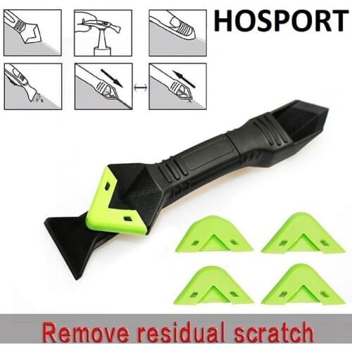 3 in1 Silicone Remover Scraper Caulk Finisher Sealant Nozzle Scraper Set Multifunctional Grout Remover Spatula Caulking Tool Kit