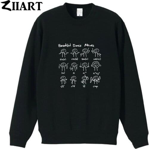 Beautiful dance moves geek dancing mathematician couple clothes boys man male cotton autumn winter fleece Sweatshirt