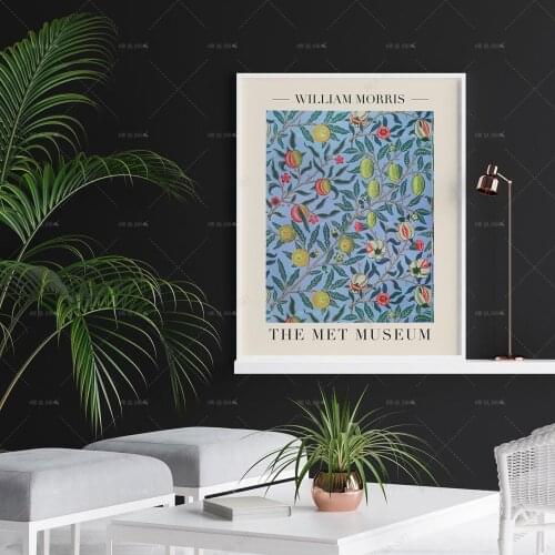 William Morris Victoria Pomegranate by William Morris Poster Vintage Poster Canvas Print Art Nouveau Poster- Poster