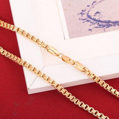 Ethiopian African Gold Necklace 24K Gold Color Jewelry Chain For African Ethiopia Women
