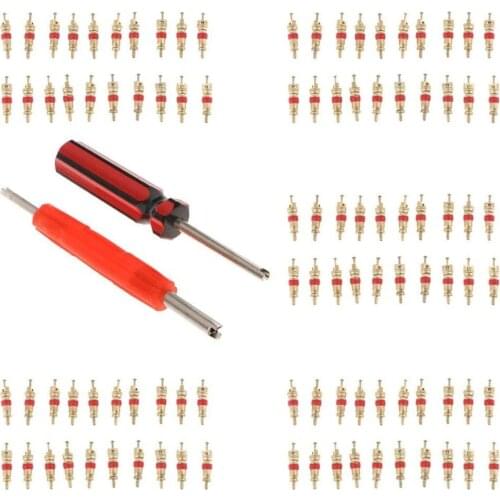 102x Car Motorbike Truck Replacement Tire Aluminum Valve Stem Core Part