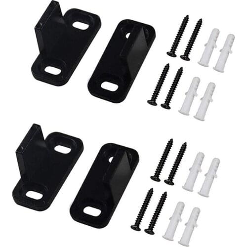 2 Set Sliding Barn Door Floor Guide Bottom Adjustable Dual Clip Floor Mounted Guide Hardware