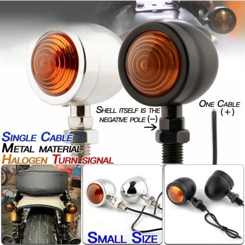2PCS Bullet Motorcycle Turn Signals Indicator Light 12v Motor Blinker Lamp