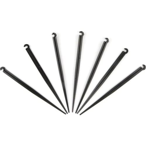 20pcs C Type 6Mm Plastic Hook Fixed Stem Plus Support Stake for 4/7 mm Drip Irrigation Water Hose Irrigation System