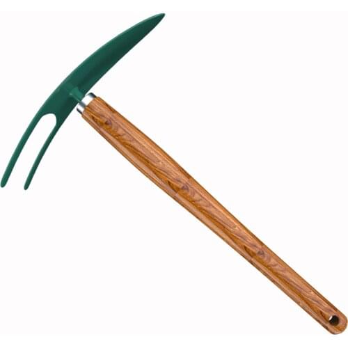 43*20cm Double Side Pickaxe Wooden Handle Hoe High Quality Garden Tools Hand Climbing Tools for Gardening 45 Carbon Steel