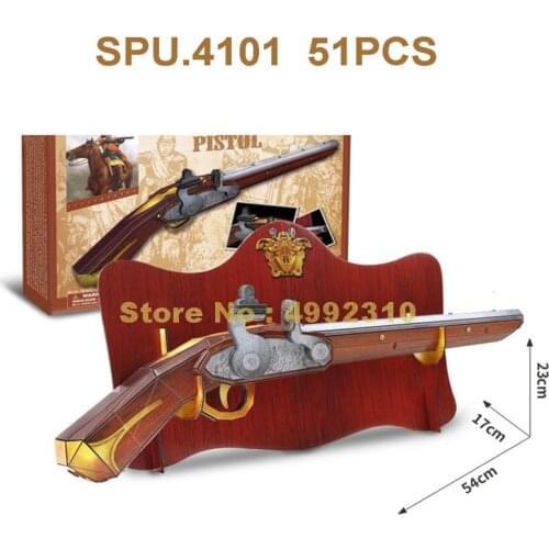 51pcs Military Classic Gun Flintlock Pistol 3d Paper Puzzle Toy