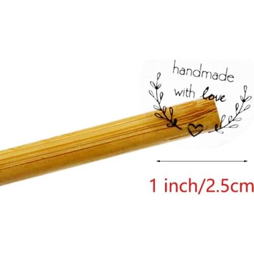 80pcs Clear handmade with love Sticker Kawaii Round garland Label Scrapbooking Stickers Diary DIY Notepad School Supply