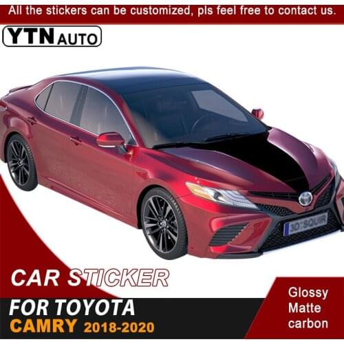 Car Stickers For Toyota Camry 2018 2019 2020 Hood Bonnet Scoop Stripe Graphic Vinyl Cool Car Decals Customs Car Accessories