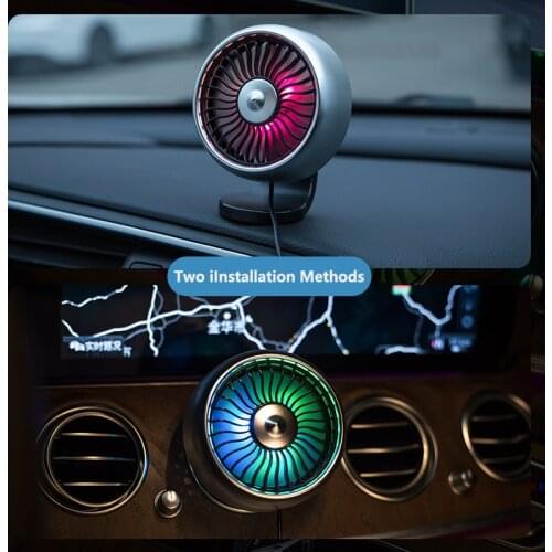 Car Fan USB Clip Fan Car Aromatherapy Electric car Air Outlet Center Console Balm Mini Air Conditioner Cooling Fan