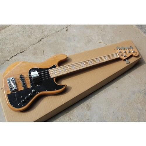 Free Shipping Hot Sale High Quality F Marcus Miller Signature Jazz Bass 5 String Natural Color Bass Guitar In Stock