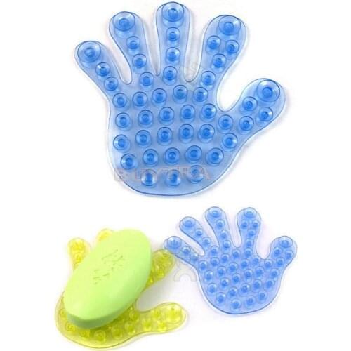 Double Magic Sucker Bathing Mat Holder Mount Practical Bathroom Suction Cup Reversible Anti-slip Soap Sucker
