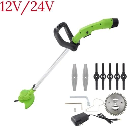 Electric Trimmer Lithium Battery Garden Power Tools Cordless Rechargeable Grass Trimmer Lawn Cutter Mower Grass Cutting Machine