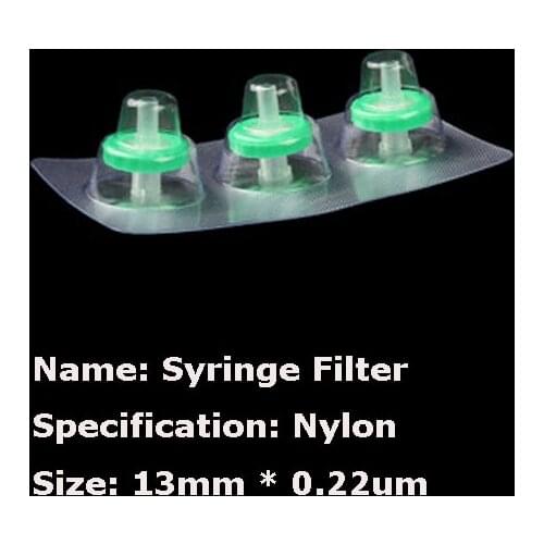 1PC Sterile Syringe Filter 13mm Syringe-driven Filter Unit 0.22um/0.45um Needle Nylon Membrane Filtration Sterile Filter
