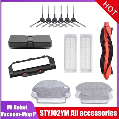 Hepa Filter Brush Mop Cloth Water Tank For Xiaomi Mi Robot Vacuum-Mop P STYJ02YM For Conga 3490 Vacuum Cleaner Parts accessories