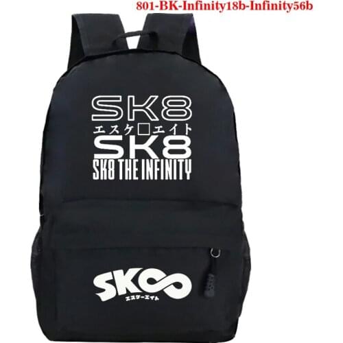 SK8 The Infinity Canvas Backpack Travel Bags Reki Kyan School Book Bag Boys Girls School Bag Mochila Men Durable Laptop Rucksack