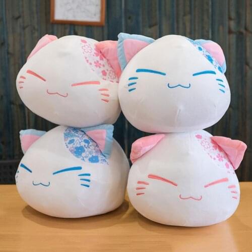 Cat Toy Elastic Non-deforming Simple Design Cat Head Stuffed Toy for Home Doll Cushion Sofa Pillow Gifts Xmas Gift Party Decor