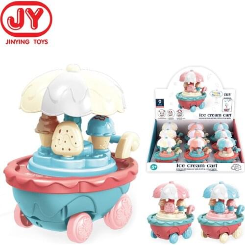 Children Educational Toys Press Clockwork Inertia Ice Cream Diner Model Toys For Kids Girl Christmas Gift Children new Year Gift