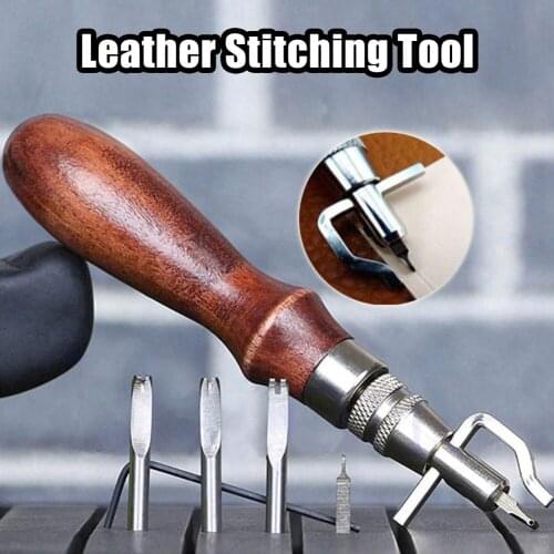 7 in 1 Leather DIY Tools Stainless Steel Sewing Slotter Edge Holder Knife Positioning Hook Household Practical Tools Accessories