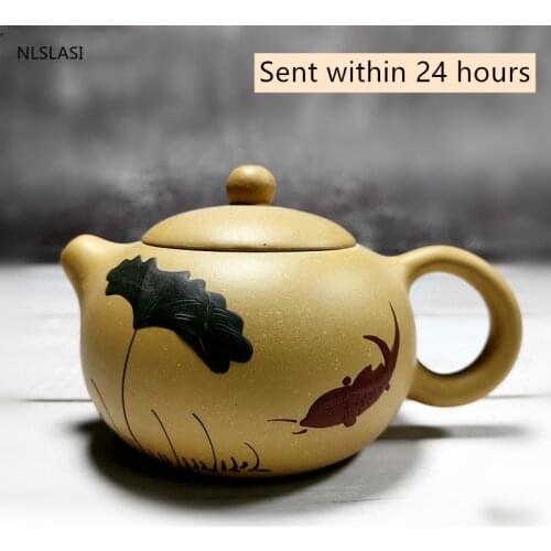 Yixing Classic Tea Pot Purple Clay Xi shi Teapots ore beauty kettle 188 Ball hole filter Handmade Tea set Customized gifts 200ml