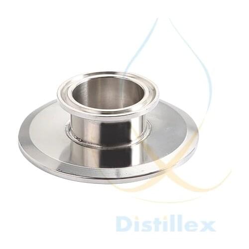 4" x 6" End cap , Short Tri-clamp Reducer .Sanitary Steel 304 . Height 30mm