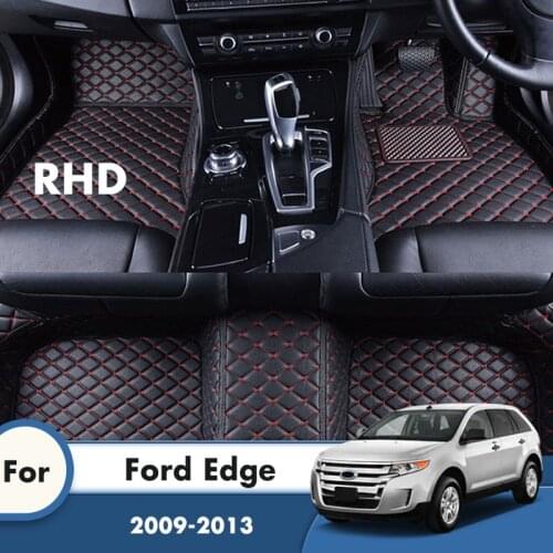 RHD Carpets For Ford Edge 2013 2012 2011 2010 2009 Car Floor Mats Artificial Leather Waterproof Custom Auto Interior Accessories