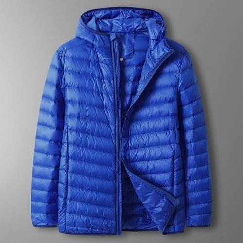 New 2020 Large fat man 6XL 7XL 8XL Mens winter ultralight down jacket High quality warm and loose mens light down