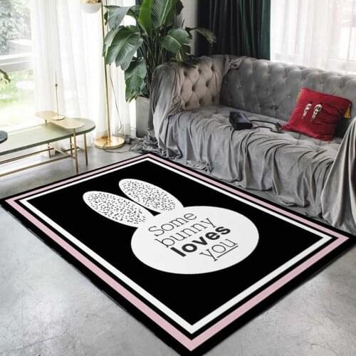 Cute Cartoon Rabbit Carpets 3D For Home Living Room Bedroom Kids Bedside Mat Rug Japanese Korean Style Woman Girls Home Decor