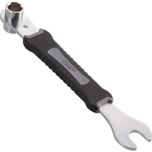 Multi-function pedal wrench TB-MW50 15mm Pedal wrenches with 14 / 15 mm sockets bike tool