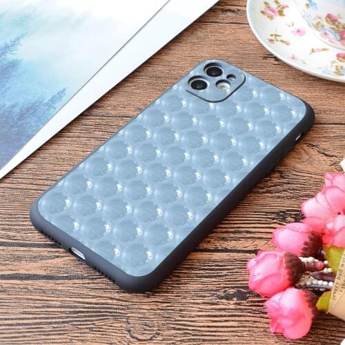 For iPhone Blue Bubble Wrap Print Soft Matt Apple iPhone Case