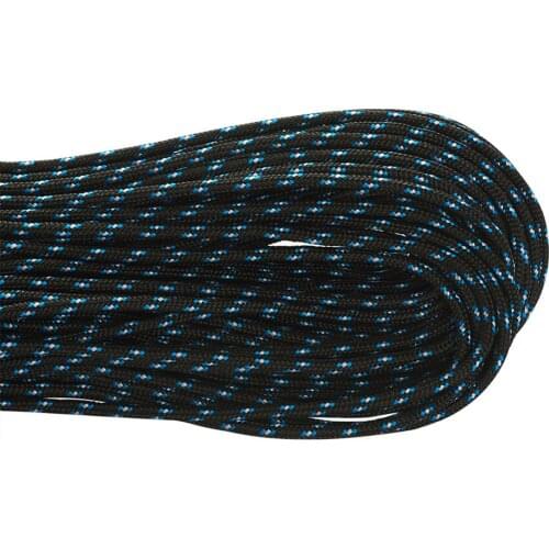 100m/Bundle 2mm Paracord Parachute Cord Lanyard Camping Survival Equipment Rock Climbing Ropes Black For Jewelry Making