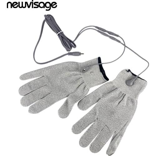 EMS Magic Glove with 1.5M Button Cable Electricity Conductive Face Body Massage Golves Skin lifting Tightening Tool