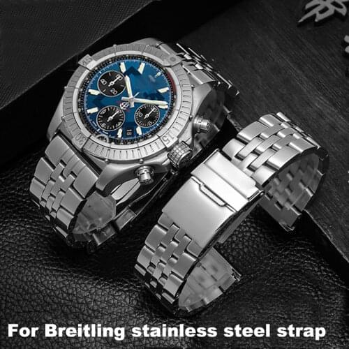 316L stainless steel watchband 22mm 24mm solid metal band for breitling Watch strap mens watch bracelet for A49350 AB042011