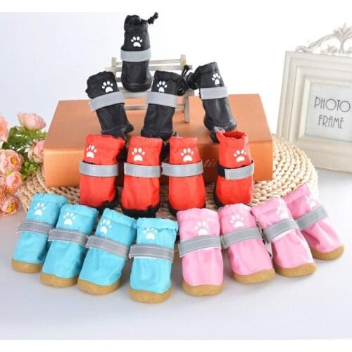 Pet Dog Rainshoes Waterproof Silicone Dog Shoes Anti-skid Boots For Small Medium Large Dogs Cats Rainy Days Appear Pet Supplies
