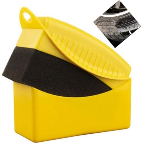 Car Wheel Polishing Waxing Sponge Brush ABS Plastics Washing Cleaning Brush Sponge Brush Auto Tire Clean Accessories