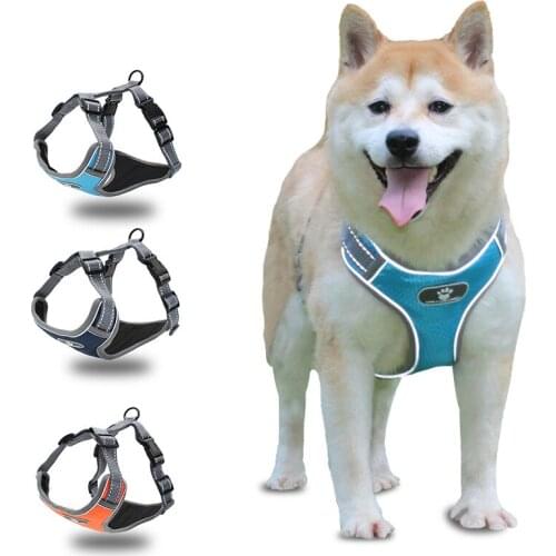 Dogs Collar Harness Explosion-proof Vest-style Reflective Vest for Large and Medium-sized Dogseat Belt Pets Supplies Accessories