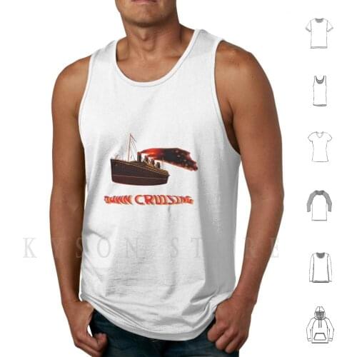 A Titanic Steamship Dawn Cruising In A 20th Century Golden Sea Tank Tops Vest 100% Cotton Golden Dawn Sea