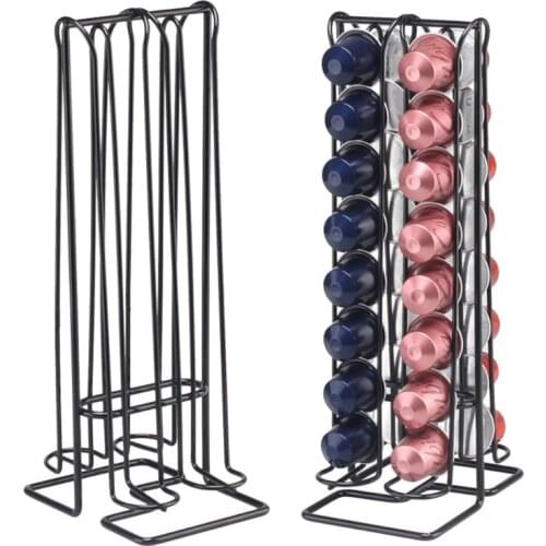 Vertical Coffee Capsule Holder Coffee Pod Stand Office Kitchen Desktop Capsules Storage Rack with Stable Base Household Wholesal