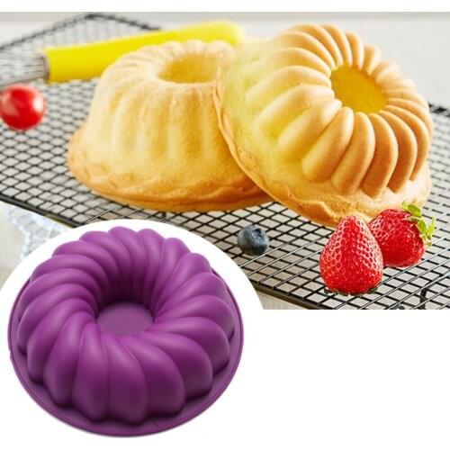Swirl 3d Silicone Cake Mold Round Shape Bake Pan Mousse Cake Mould Silicone Molds Dish Bakeware for Baking Decorating Tools