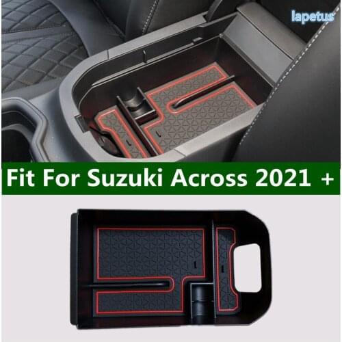 Car Armrest Storage Box Plastic Cup Phone Holder Organizer Tray Clapboard Auto Accessories Fit For Suzuki Across 2021