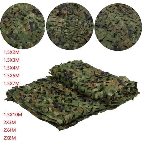 1.5x2m /2x8m Hunting Military Reinforced Camouflage Nets Army Training Camo Netting Car Covers Tent Shade Camping Sun Shelter